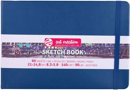 Royal Talens TAC Schetsboek 21x15 cm 140gr 80 vel Marine Blauw
