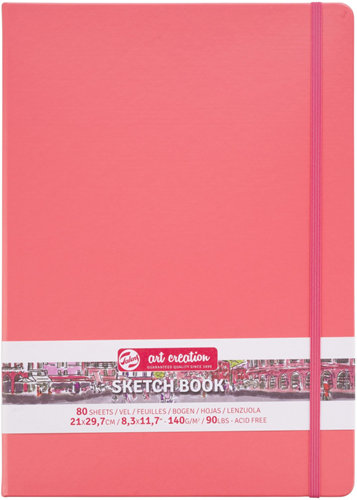 Royal Talens TAC Schetsboek 21x30 cm 140gr 80 vel Koraalrood