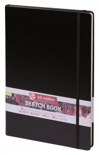 Royal Talens TAC Schetsboek 21x30 cm 140gr 80 vel Zwart
