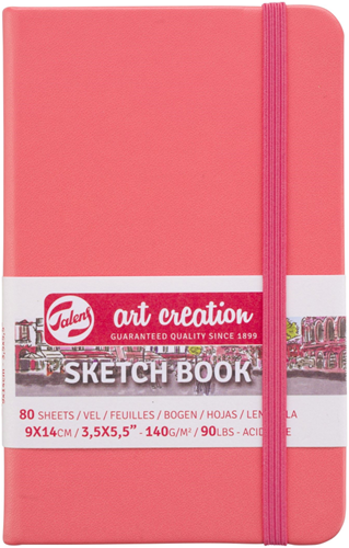 Royal Talens TAC Schetsboek 9x14 cm 140gr 80 vel Koraalrood