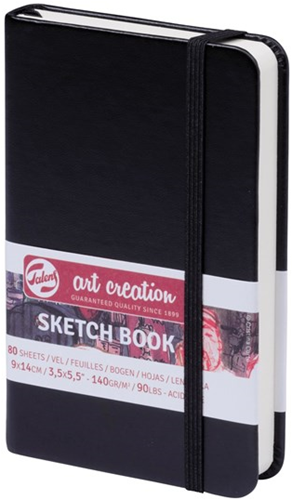 Royal Talens TAC Schetsboek 9x14 cm 140gr 80 vel Zwart