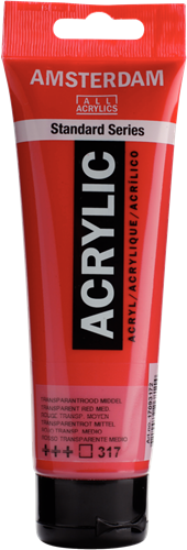 Royal Talens Talens Amsterdam acrylverf 120 ml 317 - Transparantrood Midden