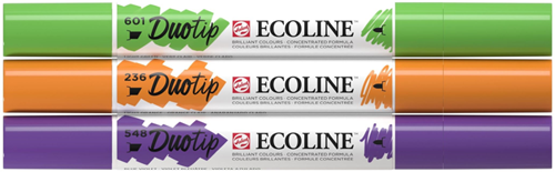Royal Talens Talens Ecoline Duotip Marker Set Secundair 3 stuks