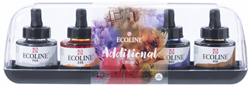 Bruynzeel Ecoline waterverf set - vloeibare verf 5x30ml additioneel