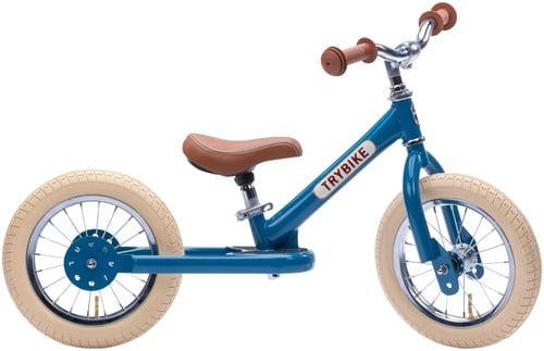 Trybike loopfiets Steel vintage blauw - tweewieler
