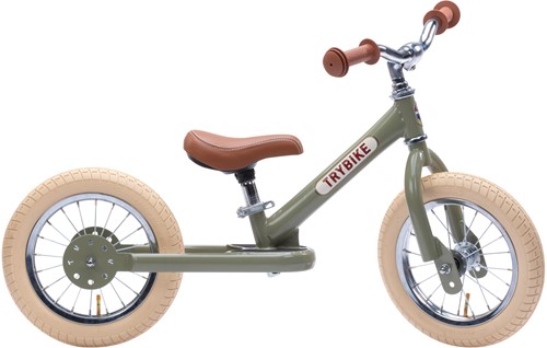 Trybike loopfiets Steel vintage groen - tweewieler
