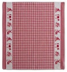OttoSimon theedoek Dutchie rood 60x65 cm set van 6 katoen