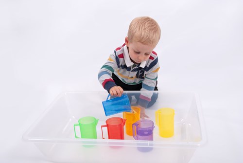 TickiT gekleurde maatbekers set - doorschijnend speelgoed - 6 stuks-3