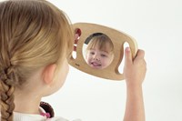 TickiT houten handspiegel educatief speelgoed vlakke spiegel-2