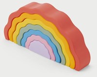 TickiT regenboog speelgoed Silisoft Wobbel - set van 7 stuks