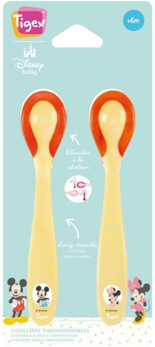 Tigex - Feeding - Disney - Spoons (2) - Heat Sensitive - 6M+ - Mickey & Minnie (was TI-80891205)-2