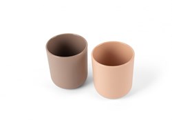 Dantoy bekerset bioplastic mokka zand baby 2-delig milieuvriendelijk