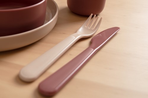 Dantoy bestekset speelgoed TINY Dinnertime zand rood 6-delig duurzaam-2