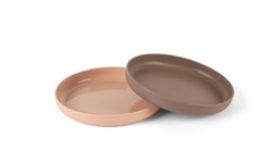 Dantoy baby bordenset bioplastic zand mokka 2-delig duurzaam
