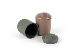 Dantoy drinkbekers baby BIOplastic mokka olijfgroen 4-delig set