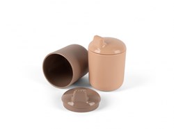Dantoy drinkbekers baby BIOplastic mokka zand 4-delig duurzaam