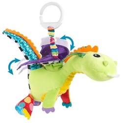 Lamaze baby speelgoed Flip Flap Draakje geel sensorisch pluche
