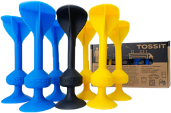 Tossit behendigheidsspel Starter Pack geel blauw voor binnen en buiten