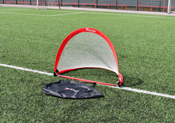 Precision voetbaldoel pop-up gewogen 110cm x 80cm draagbaar