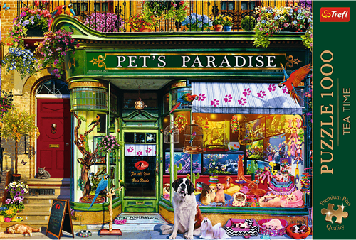 Trefl legpuzzel 1000 stukjes Premium Plus Tea Time Pet's Paradise FSC-2