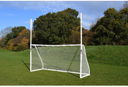 Precision voetbaldoel GAA 12 x 6 ft kunststof wit voor training en wedstrijd