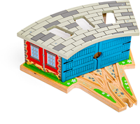 BigJigs houten trein remise voor 3 treinen - speelgoed accessoire-3