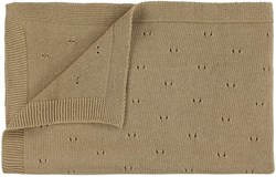 Trixie gebreid babydekentje katoen 75x100cm - Sand beige