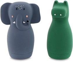 Trixie badspeelgoed siliconen sproeiende dieren Mrs. Elephant & Mr. Crocodile