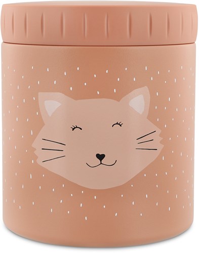 Trixie isothermische lunchpot 500 ml - Mrs. Cat - RVS thermosbeker roze