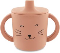 Trixie siliconen tuitbeker roze Mrs. Cat - antilek drinkbeker baby