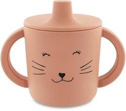 Trixie siliconen tuitbeker roze Mrs. Cat - antilek drinkbeker baby