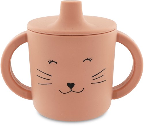 Trixie siliconen tuitbeker roze Mrs. Cat - antilek drinkbeker baby