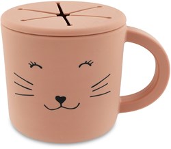 Trixie siliconen snackbeker Mrs. Cat - snackbeker roze voor baby's