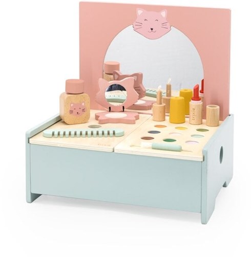 Trixie houten kaptafel - educatief speelgoed - houten make-up tafel - rollenspel