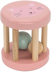Trixie houten rammelaar baby speelgoed - rollende Mrs. Cat FSC hout