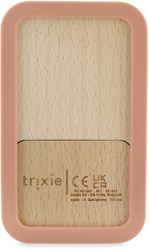 Trixie houten baby telefoon met siliconen - Mrs. Cat - roze speelgoed