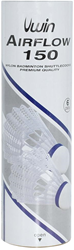 Uwin badminton shuttlecocks Airflow 150 tube van 6 wit medium