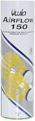 Uwin badminton shuttlecocks Airflow 150 - set van 6 - geel medium