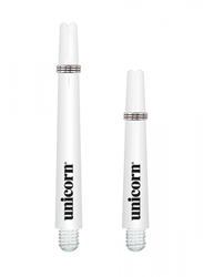 Unicorn dart shafts Gripper 3 wit kort - Small Thread - set van 3 stuks