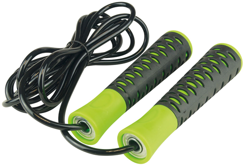 Urban Fitness springtouw high grip snelheidstouw zwart groen 2,8m