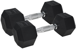 Urban Fitness PRO Hex Dumbbell - rubber coating paar zwart 2 x 10kg fitness