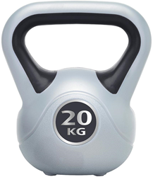 Urban Fitness kettlebell vinyl zwart - 20kg krachttraining fitness