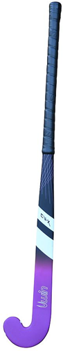 Uwin hockey stick fiberglas zwart-orchid 36.5 inch voor kinderen