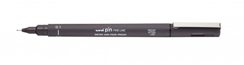 Uni-ball Uni Pin Fineliner Donker Grijs 0,1 mm