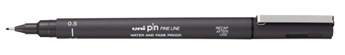 Uni-ball Uni Pin Fineliner Donker Grijs 0,5 mm
