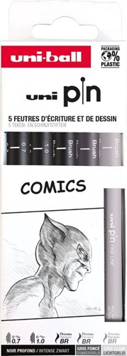 Uni-ball Uni Pin Fineliner Set 5 stuks Comics