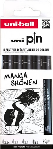 Uni-ball Uni Pin Fineliner Set 5 stuks Manga Shonen