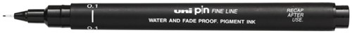 Uni-ball Uni Pin Fineliner Zwart 0,1 mm