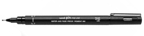 Uni-ball Uni Pin Fineliner Zwart 0,7 mm
