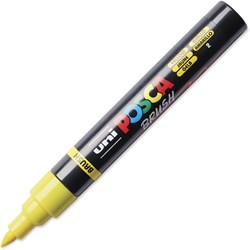 Posca brushmarker geel - creatieve marker voor kunstenaars en hobby